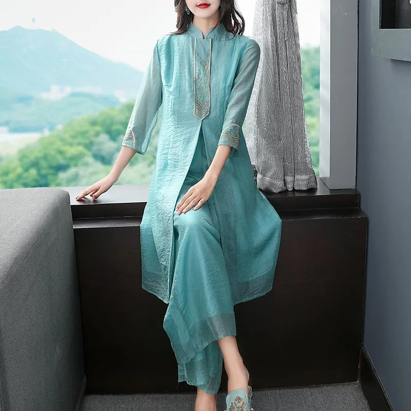 Cheongsam with pants store