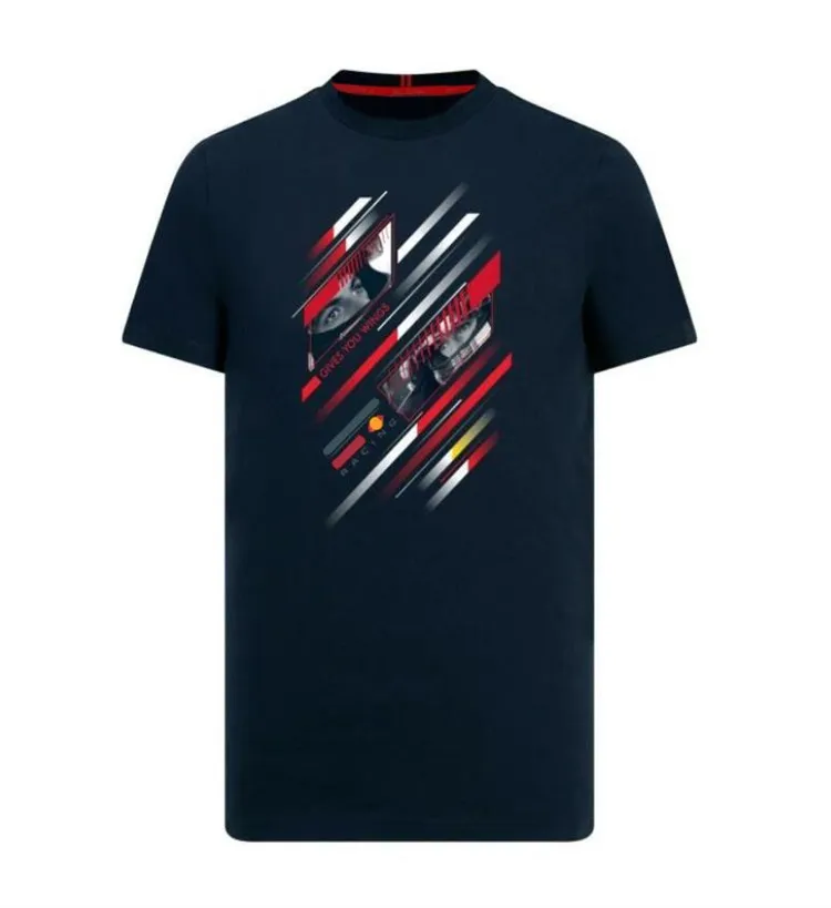 2021 Fórmula 1 LOGO F1 terno de corrida da equipe de secagem rápida gola redonda de secagem rápida respirável camiseta fã comemorativa tamanho grande s3575