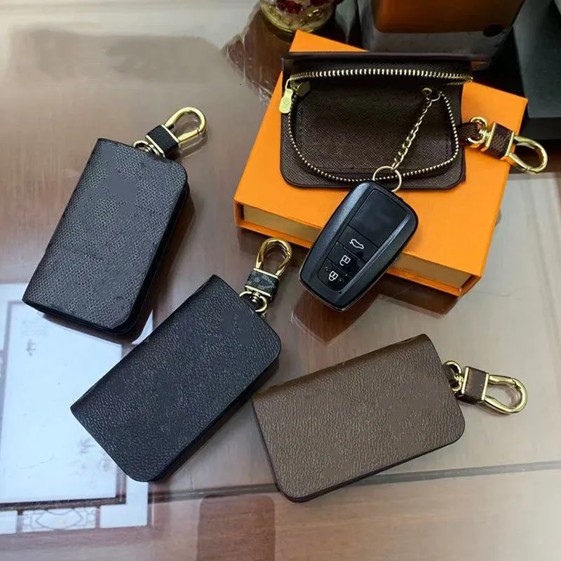 Fashion Car keychain Designer Luxury Leather Keychains Buckle for Women Men Bags Pendant Accessories Handmade key rings Four Styles with original box