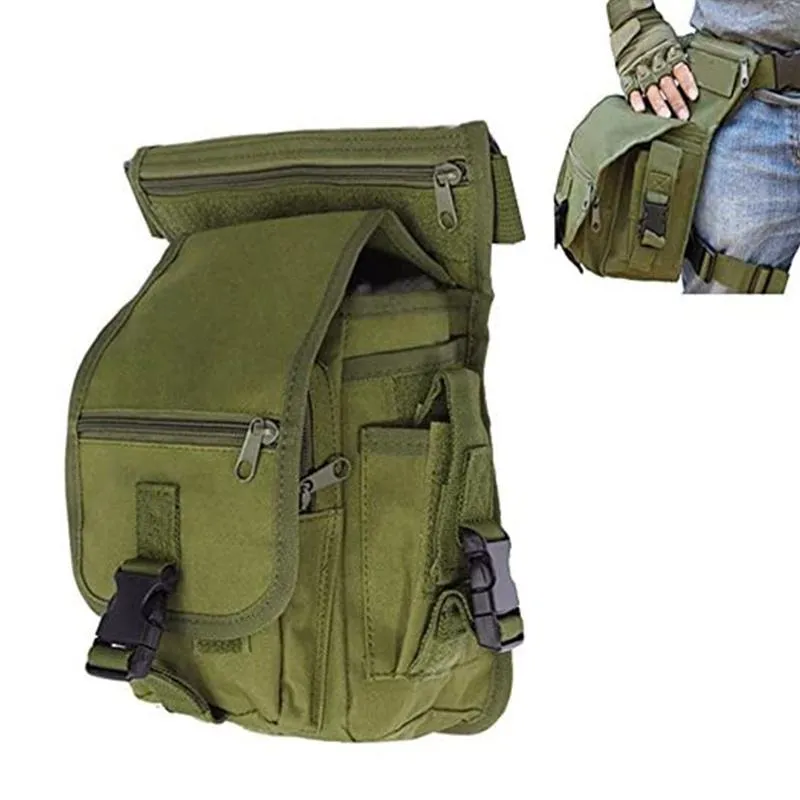 Utomhusväskor Nylon 600dx900 Sport Taktisk Militär Drop Leg Lår Bag Utility Belt påse