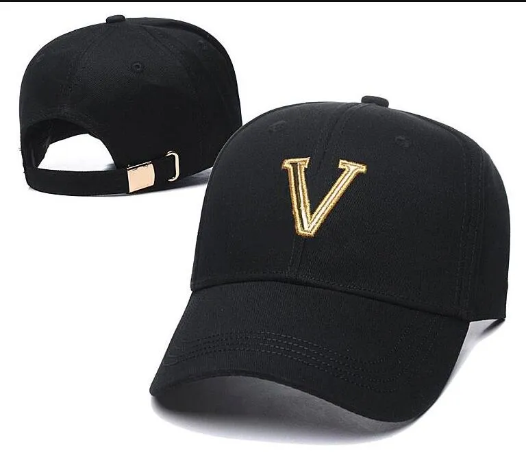 high Quality V Letters Casquette Adjustable Snapback Hats Canvas Men Women Outdoor Sport Leisure Strapback European Style Sun Hat Baseball Cap for gift a30