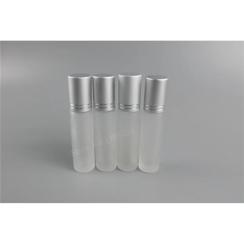 10X10ml Empty essential oil glass bottle 1/3 oz roll on bottles 10cc Frosted perfume roller vials