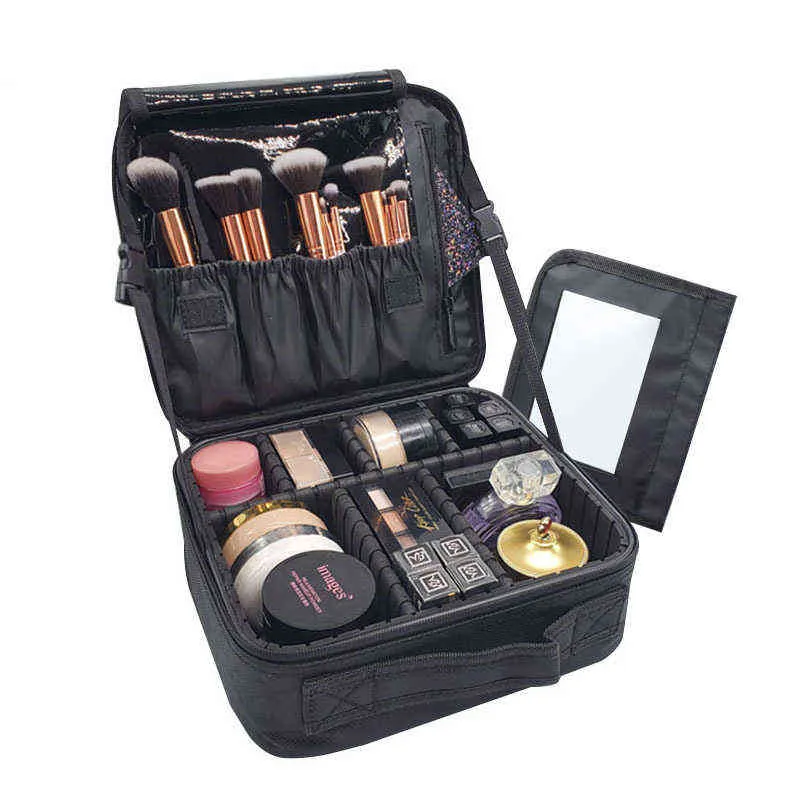 NXY Cosmetische tas Hoge kwaliteit Makeup Case Merk Reizen voor Dames Draagbare Beauticia Vrouwelijke Make-up Opbergdoos Nail Tool Suitcases 0125