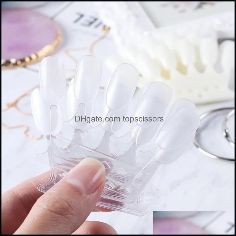 10pcs Tools Color Card Crown Shape Contrast Display Palette False Nail Tips Polish Home Professional Practice Chart Art Salon1