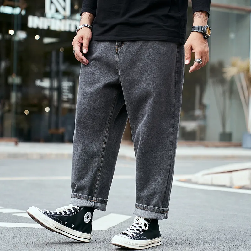 Big Size Classic Business Men s Jeans Casual Loose Harlan Pants For 140kg Fat Guy Vetements De Grande Taille Pour Hommes