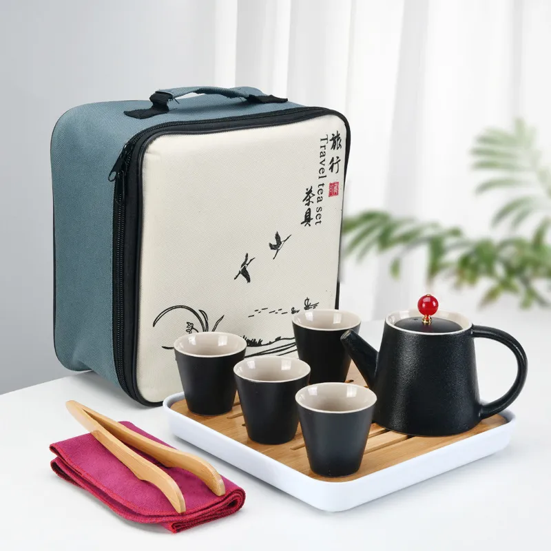 公式ウェブストア 陶磁器のカンフー旅行袋 ティーセット 小カップ トレイ 鍋 注目商品 Nimark Ru