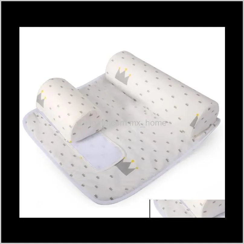 2017 new arrivals baby infant newborn sleep positioner anti roll pillow with sheet cover+pillow 2pcs sets for 0-6 months babies