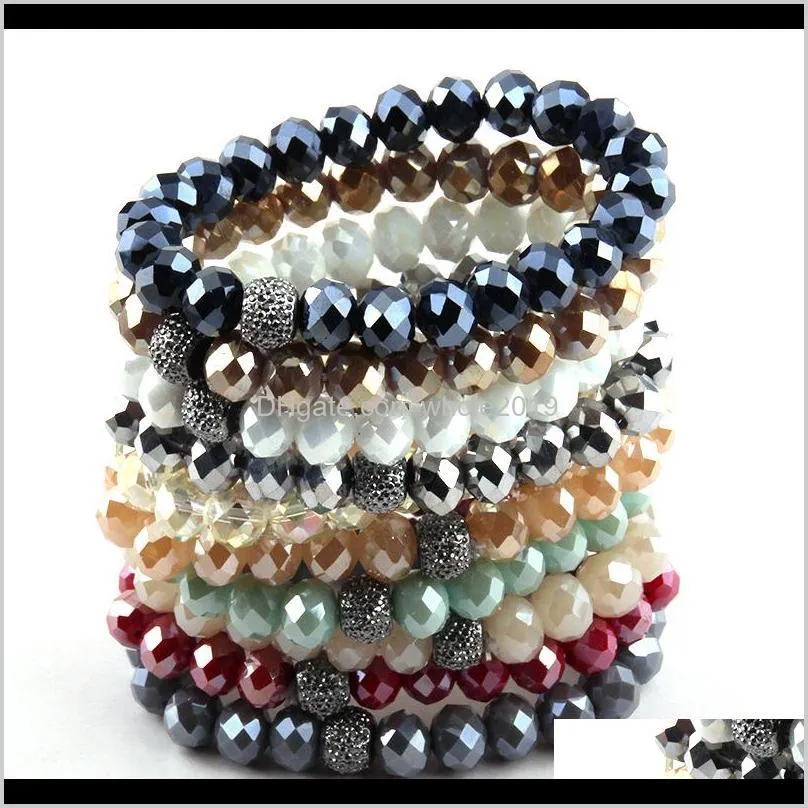  shipping energy bracelets made beautiful mix color glass bracelet 10mm 10pc different color/lot1