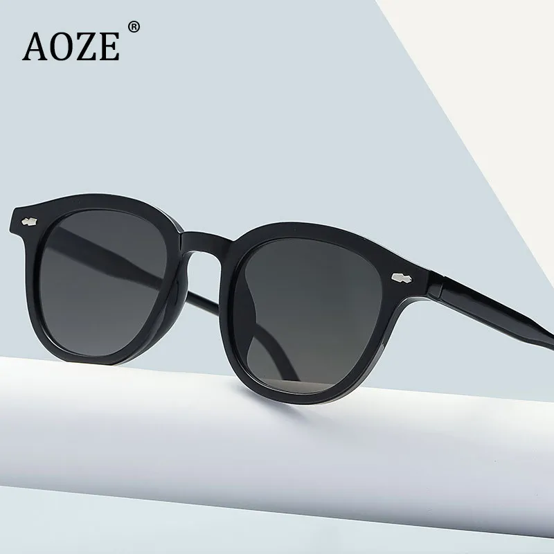 Små ram solglasögon för män vintage runda billiga polariserade kvinnor lyxdesigner