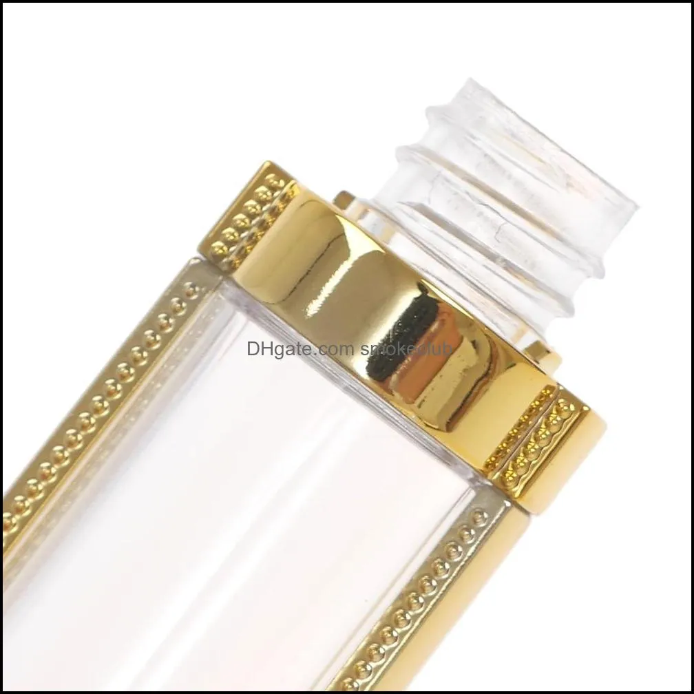 DIY 3ml Gold Crown Head Lip Glaze Hollow Container Lipgloss Tube Lipstick Bottle Brush Refillable Bottles