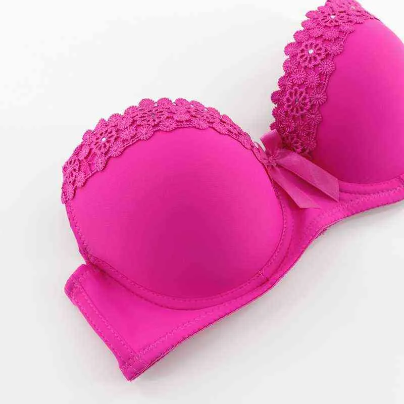 Floral Push Up Chest Lace Push Up Bra For Girls Beachwear