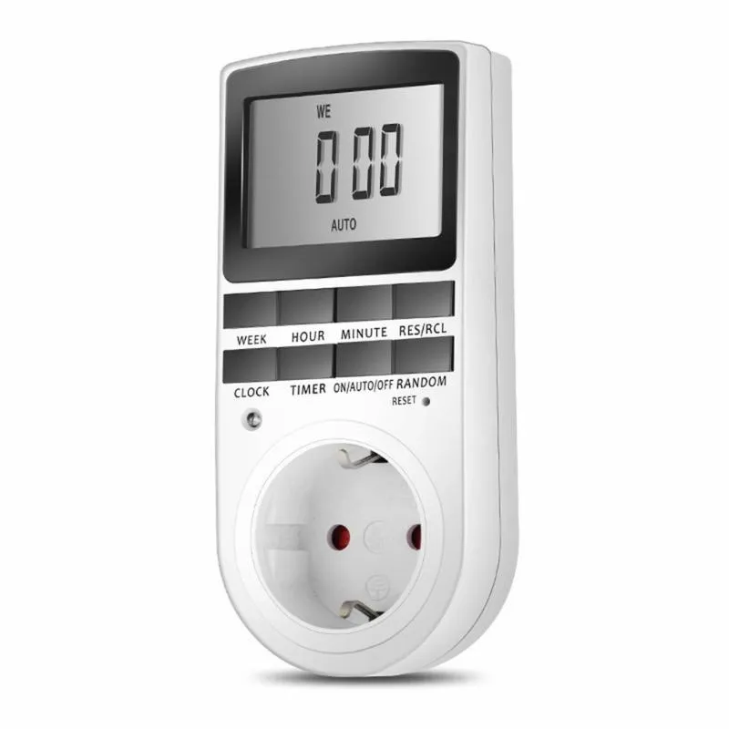 Digital Timer Switch EU Plug - 230V/50Hz Programmable Electronic Socket ...