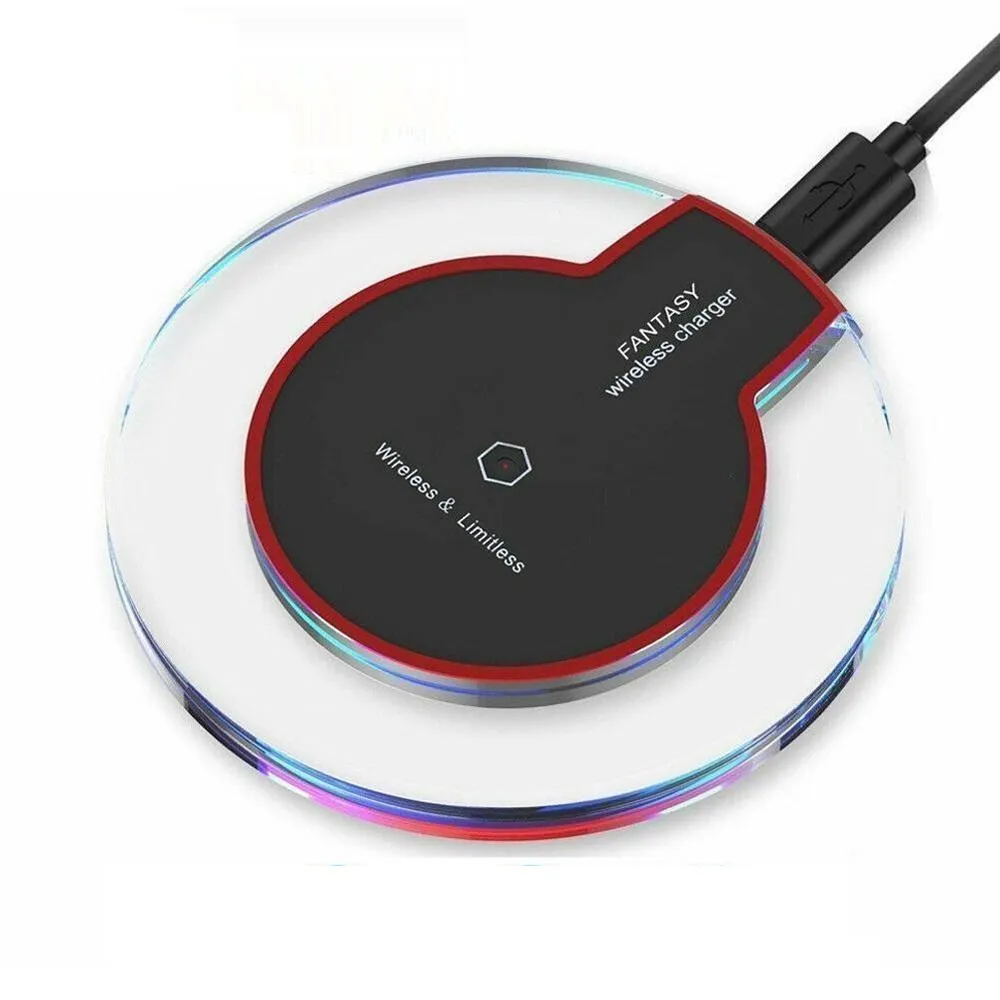 Qi Wireless Charger Phone Charger Pad Portable Fantasy crystal Universal LED Tablet K9 Charging For iphone XS MAX Samsung S10e Plus