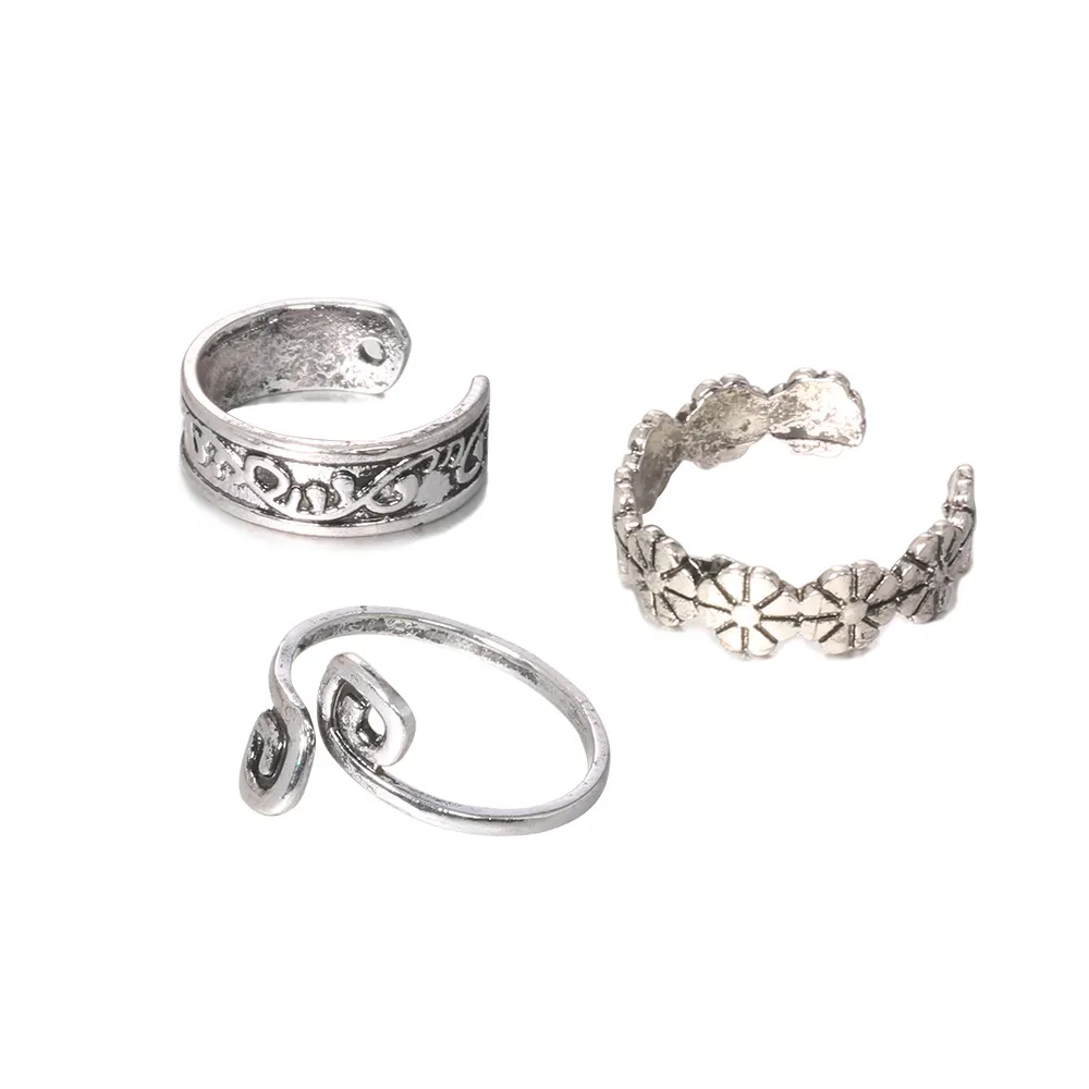 Fashion Foot Leg Beach Geometric Open Barefoot Finger Rings Cute Heart  Feather Toe Rings Women Jewelry 12pcs/set - AliExpress