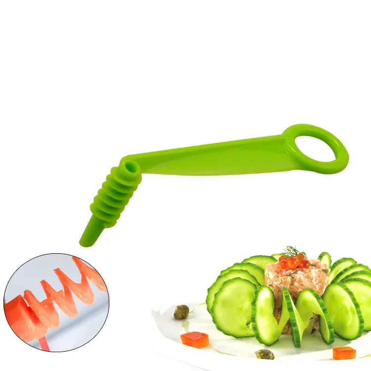 Obst Gemüse Werkzeuge Gurke Spiralschneider Obst Gemüse Rotierendes Schneiden Multifunktions-Schneidegerät Kreatives Chipping-Messer XG0004