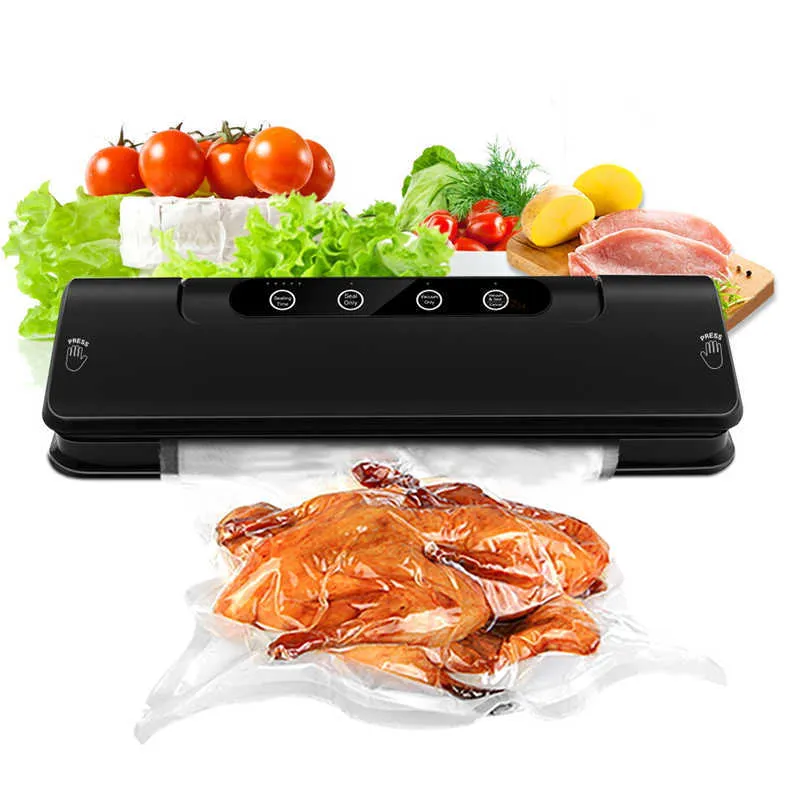 Automatic Vacuum Sealer 220V/110V Food Packing Machine with 15 Free Bags Commercial Vacuum Packer for Kitchen Vacuum Air Sealer H0902