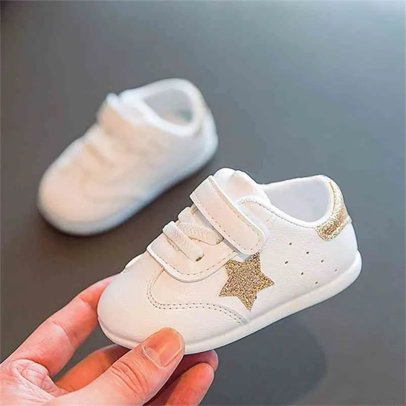 Söt skor Sneakers Toddler Kids For Boy Girl Soft Soled Anti Slip Spring Summer First Walkers 0-1y 210729