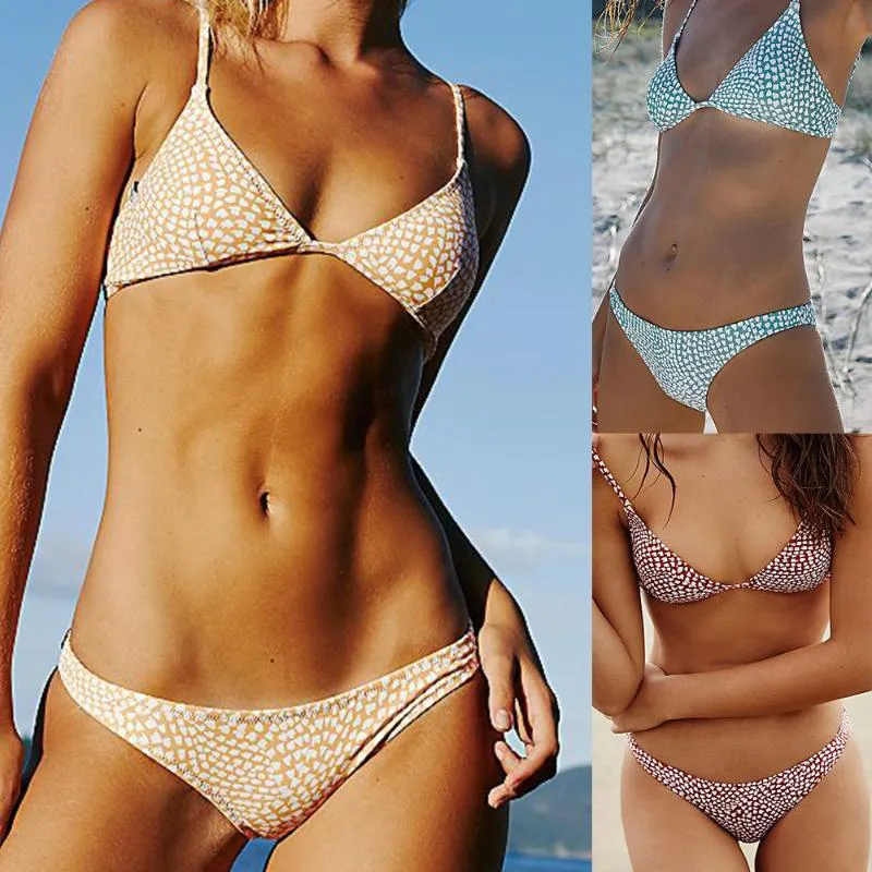 Damen-Badebekleidung, sexy dreieckige brasilianische Bikinis, Damen-Micro-Push-Up-Spaghetti-String-Mini-Bikini-Set, Badeanzüge, Strandkleidung, Biquini
