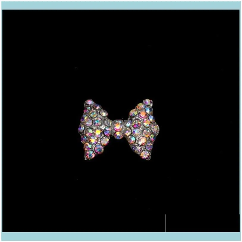 Arrivals 30pcs DIY 3D Alloy Rhinestones Diamond Bow Tie Nail Art Decorations Slices A@ DROP1