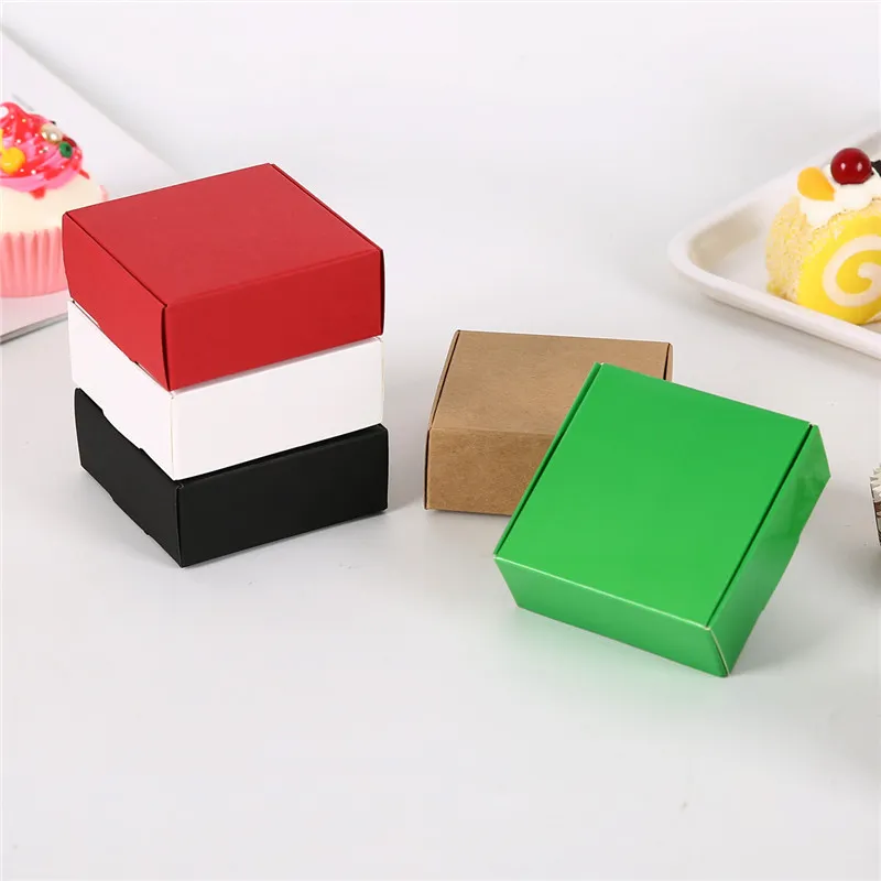 Small Kraft Paper Brown Cardboard Handmade Soap Box,white Craft Paper Gift Black Packaging Jewelry Box