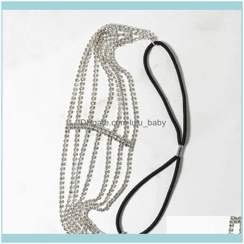 Stone Fans Fashion Rhinestone Chain Head Jewelry Wedding For Bridal Beautiful Hairstyles Crystal Hair Accessories Gifts