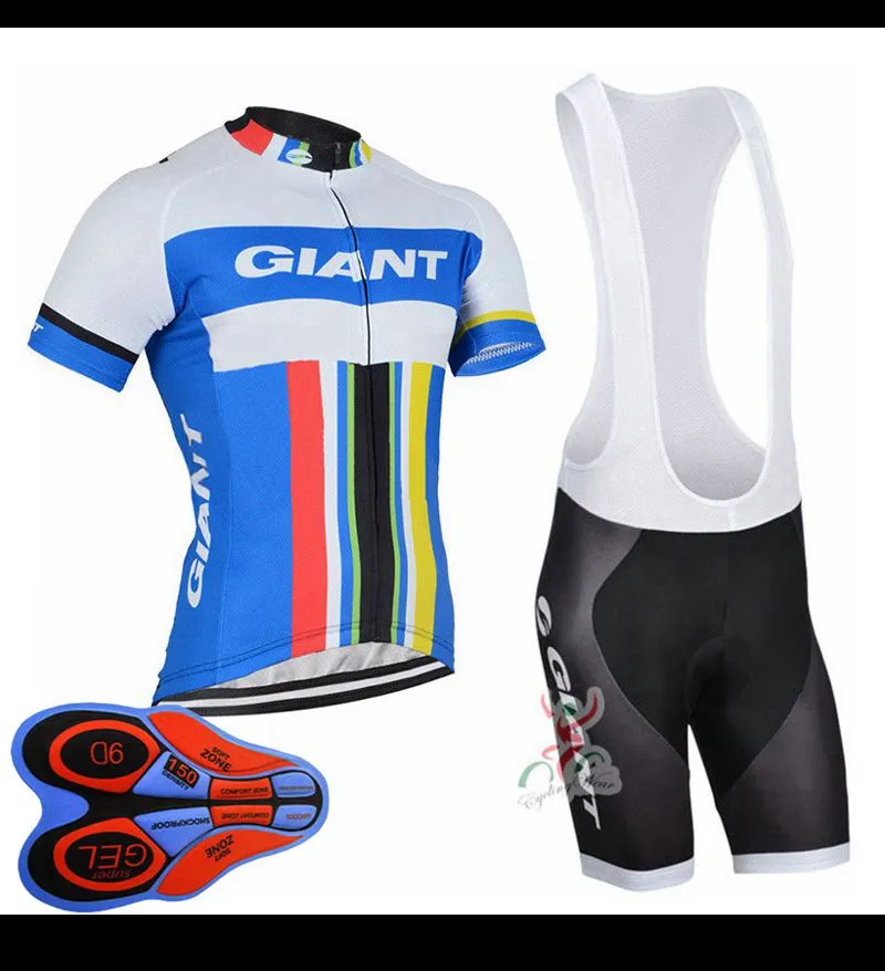 Мужчины быстрые команда гигантский велосипедный джерси набор MTB велосипед одежда дышащая горный велосипед одежда спортивная форма Y21041014