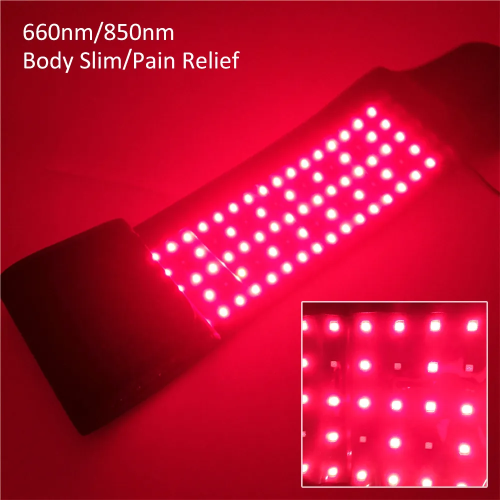 Tragbare LED-Schlankheits-Taillengürtel, Rotlicht-Infrarot-Therapiegürtel, Schmerzlinderung, LLLT-Lipolyse, Körperformung, Bildhauerei, 660 nm, 850 nm, Lipo-Laser