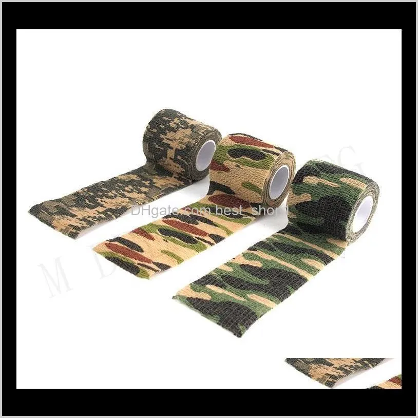 12 colors 4.5m outdoor shooting camping camera tools waterproof wrap durable cloth army camouflage stealth tape wrap hunting