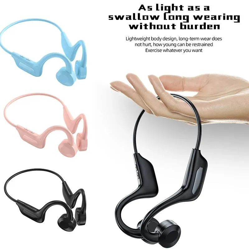 Condução óssea Esportes Bluetooth Fone de Ouvido Impermeável Redução de Ruído Fone de Ouvido Exercício Exercício Fone de Ouvido Headset Music Player BL13