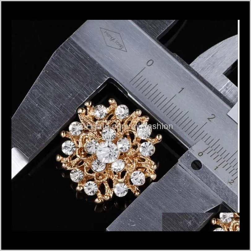 women lady accessories crystal circle flower interspersion breastpin wedding brooch 1139