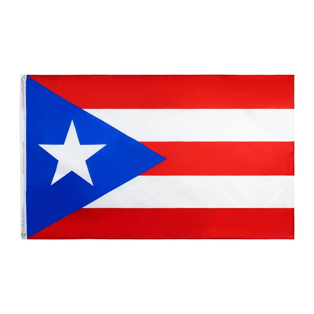 wholesale factory price 100% Polyester 90*150cm 3x5 fts pr Puerto Rico flag For Decoration