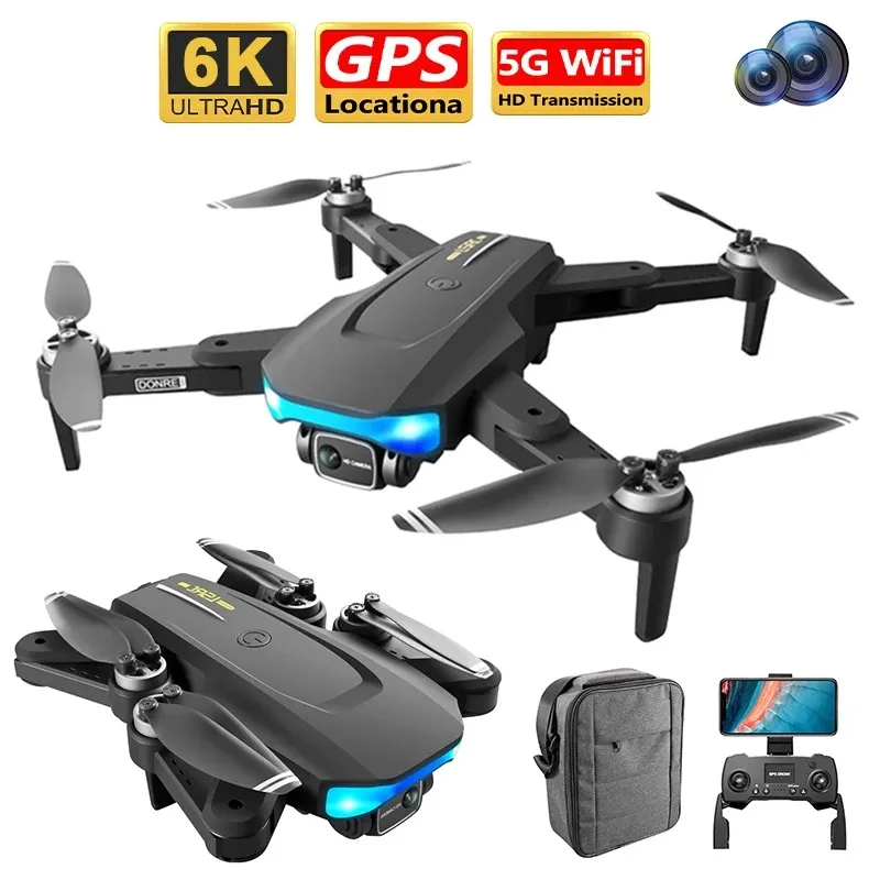 LSRC LS-38 무인 항공기 1km 장거리 카메라 6K GPS 전문 5G 와이파이 FPV 브러시리스 전문 접이식 RC DRONE Quadcopter