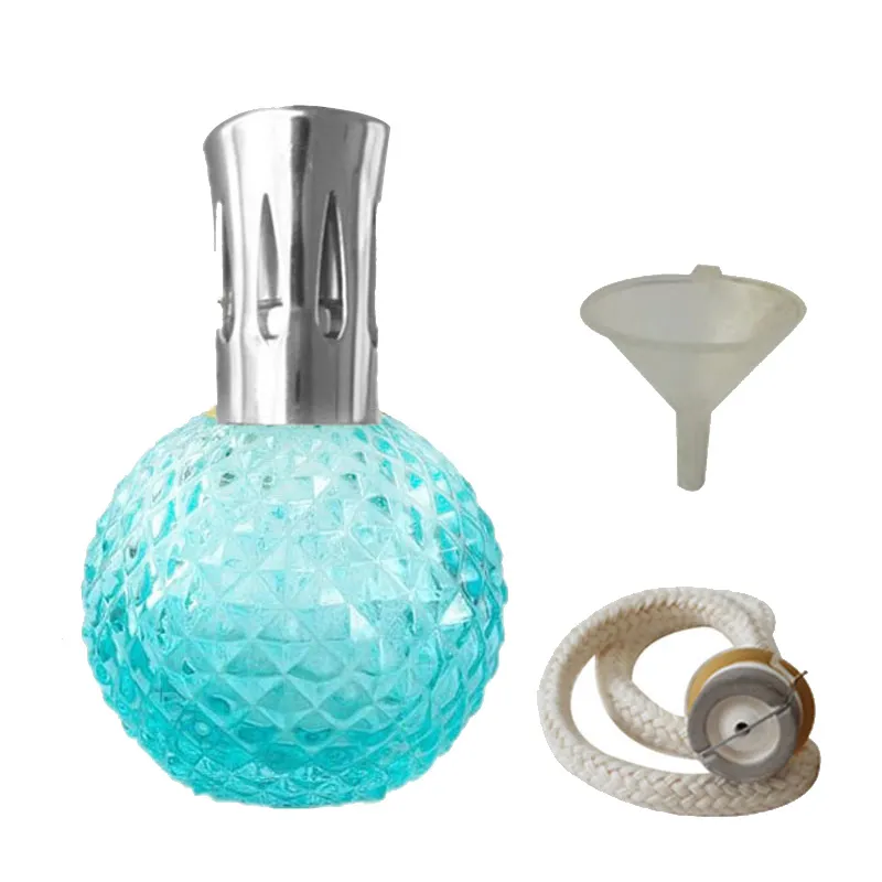Difusor de varillas aromáticas, botella de vidrio con lámpara de aceite esencial de fragancia de 100ml con mecha de incienso catalítico de 100ml FU032