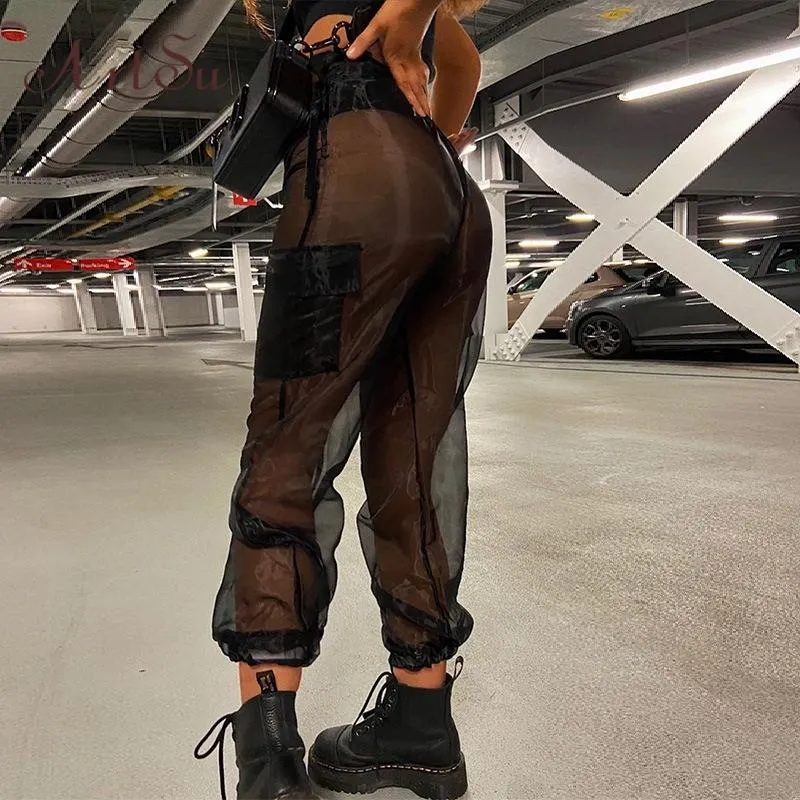 Sheer cargo pants 2025