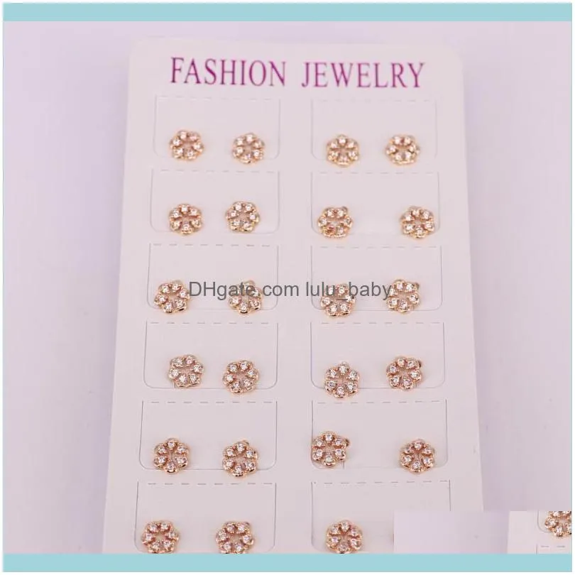 Stud Chrysanthemum Ear With Cz Rose Gold Color For Festival Gift To Friend And Mother Beauty Diy Jewelry Buy 1 Get Free Box1