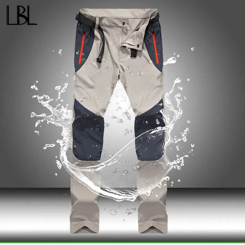 Tactical Pants impermeável Homens Cargo Primavera Verão Quick Seco Calças Ao Ar Livre Esportes Trekking Camping Pants Pants 4xL 210616