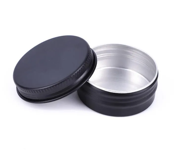 15ml Metal Aluminium Bottle Tins Lip Balm Containers Empty Jars Screw Top Tin Cans White Gold Black SN2598