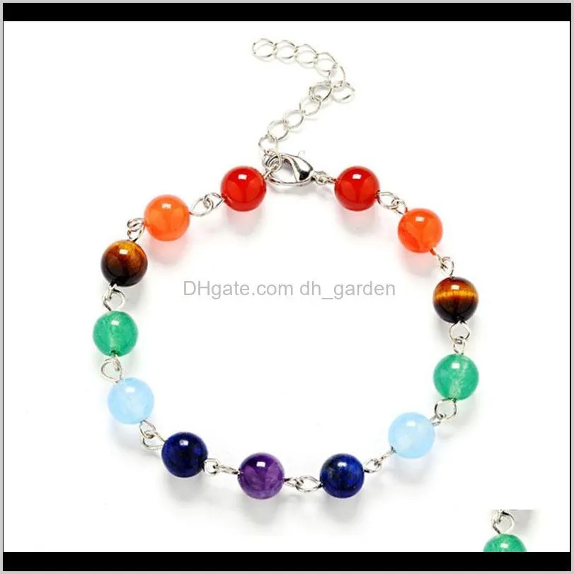 yoga 7 chakra healing balance bracelet natural stone bracelets bangle cuff inspired jewelry for women children 162109