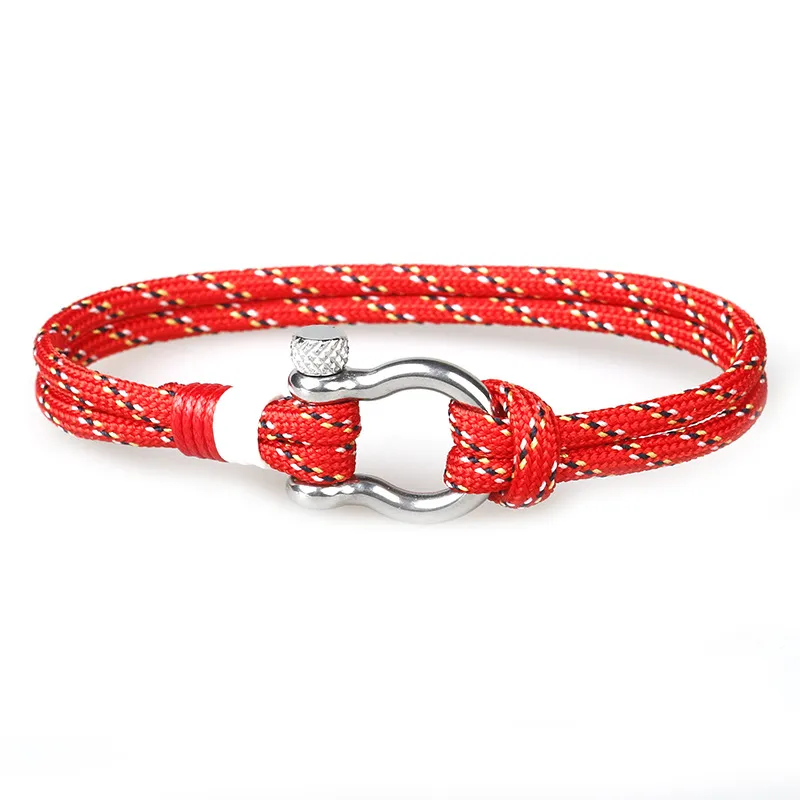 Mens Nautical Woven Bracelet With Colored Nylon The Rope, Stainless Steel  Anchor, Hook, And Cuff Braceslet From Ahx68, $2.73