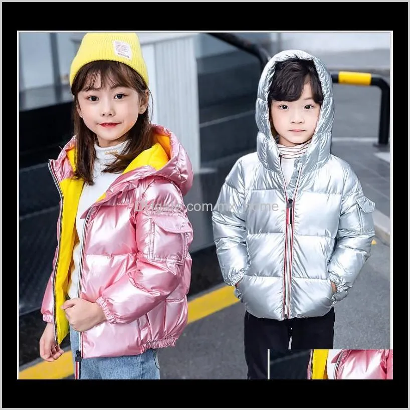 2021 new arrivals children hooded down coat jacket autumn winter boys girls cotton-padded parka & coats thicken warm jackets kids