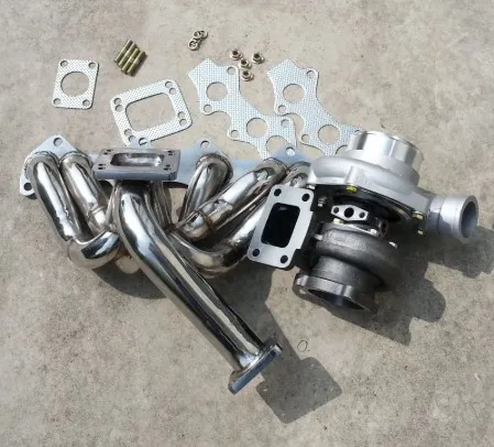 GT3582 Turbo Com AR0.70 Turbine AR 0.82 550 + hp + collecteur d'échappement pour Toyota Supra 1JZ JZX100 VVTI 550 + HP