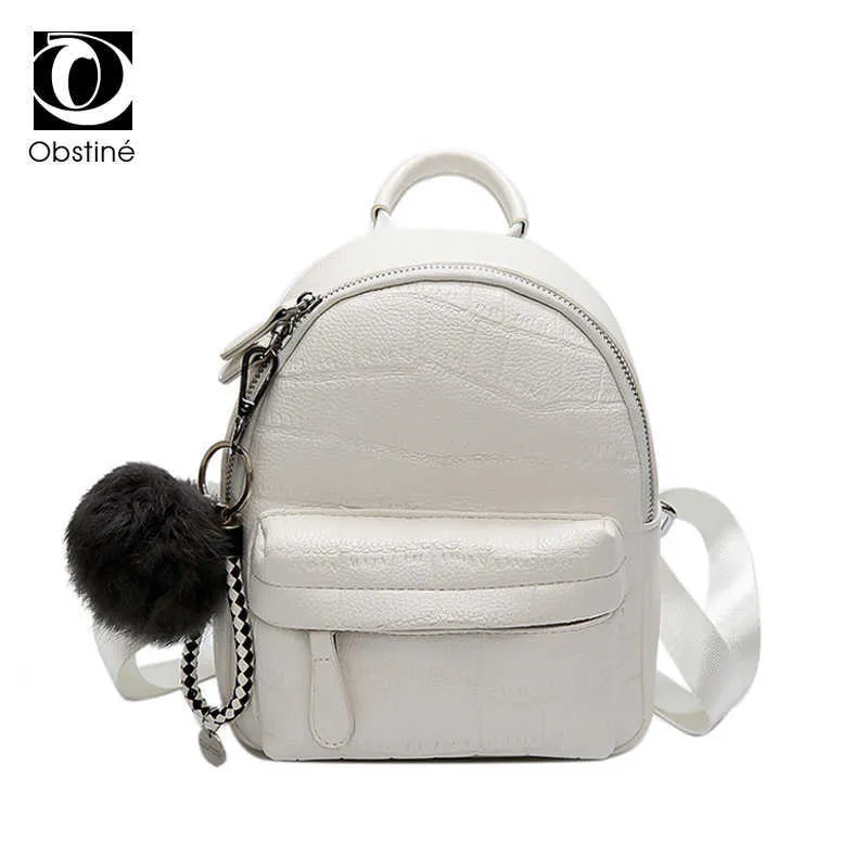 Mini Backpacks Women PU Leather Cute Small Backpack Female White Back Pack Black Backpacks for Teen Girls Fashion Bagpack Woman X0529