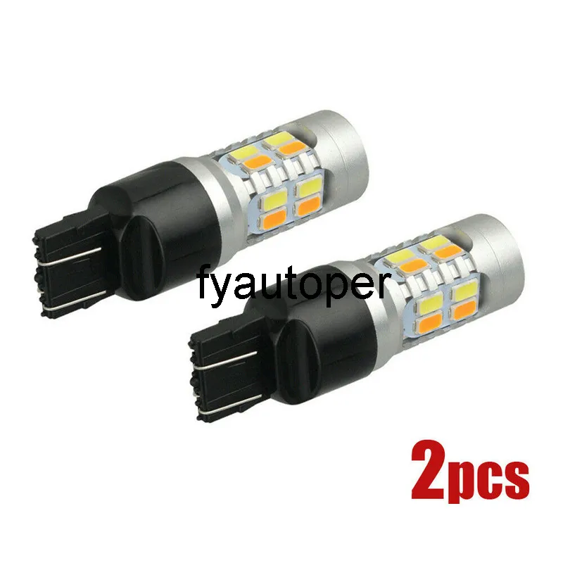Switchback LED Turn Signal DRL Parking Light Bulbs Lamps Dual