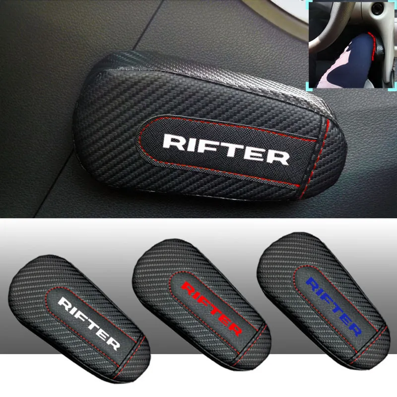 For Rifter 1pc bon Fiber Leather Auto Leg Cushion Knee Door Arm Pad Car Accessories Vehicle Protective