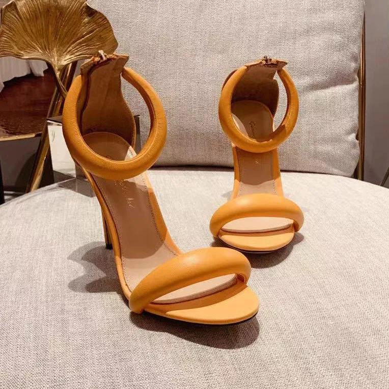 Europa e Stati Uniti 2021 estate nuovo stile sandali pelle di pecora tacchi alti donne stiletto tutto-fiammifero scarpe aperte cinturino parola sexy