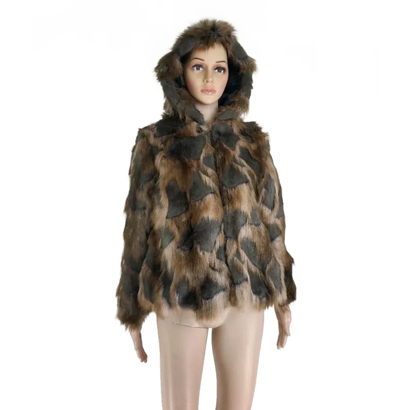 Manteau de vison pour femmes en fausse fourrure moyen et long en automne hiver 211207
