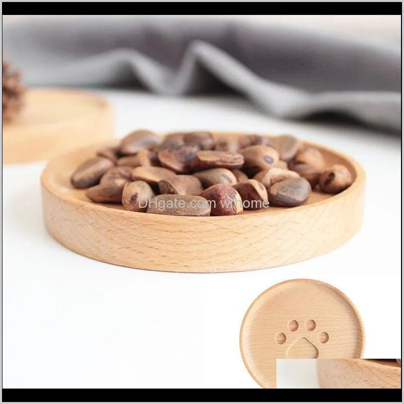 cute simple bear wood drink pad lovely coffee cup mat tea dining soft placemats decoration accessories mats & pads