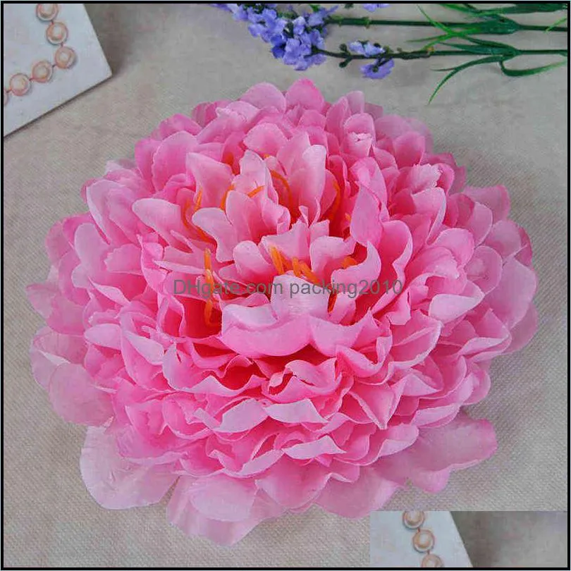 10pcs Artificial Peony Flower Heads DIY Wedding Wreath Home el Background Wall Decoration Fake Flower Multicolor 220110