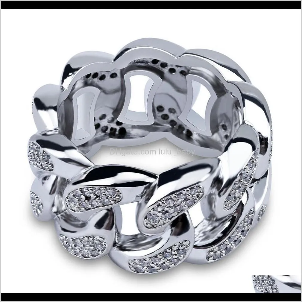 hip hop mens jewelry rings wedding engagement love ring sets luxury designer men cuban link chain rings diamond championship pandora