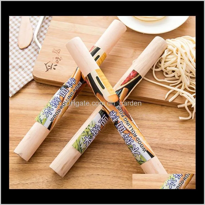 natural wooden rolling pin fondant cake decoration kitchen tool durable non stick dough roller high quality sn1957